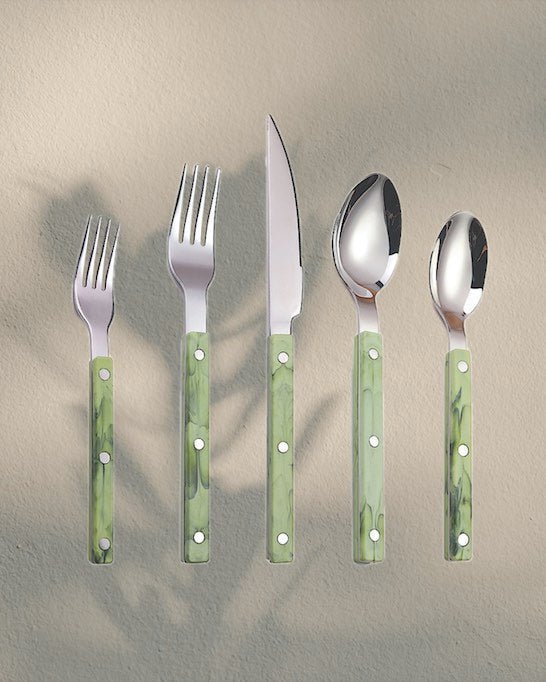 10 - Pcs Sleek Modern Flatware Set, Bistrot Stylish Cutlery Silverware - 10 - Pcs Sleek Modern Flatware Set - Lush - INSPECIAL HOME