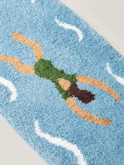 Ocean Adventure Floor Rug ,Machine-washable Soft Playful Coastal Style Accent Decorative Rug