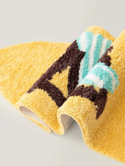 Beach Day Floor Rug, Machine-washable Soft Playful Coastal Style Accent Decorative Rug