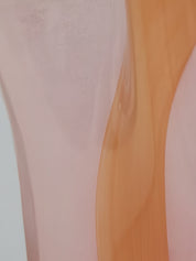 Waves of Color Hand-Blown Glass Vase, Eclectic Sculptural Centerpiece for Modern Table Setting