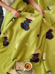 Sunny Meadow Throw Blanket, Soft Fluffy Sofa Throw for Cozy Living Room Decor