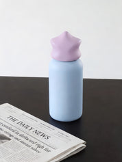 Dopamine Pastel Star Stainless Steel Thermos, Cute Compact Lightweight Vacuum Insulated Water Bottle