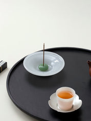 Still Pond Incense Stick Holder Burner with Ash Catcher, Zen Accent Decor for Hygge Living