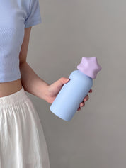 Dopamine Pastel Star Stainless Steel Thermos, Cute Compact Lightweight Vacuum Insulated Water Bottle