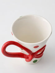 Confetti Ceramic Mug, Playful Whimsical Polka Dot Coffee Tea Cup for Home & Office