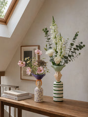 Couple Ceramic Flower Vase – Cute Whimsical Decor for Eclectic Shelf & Table