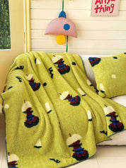 Sunny Meadow Throw Blanket, Soft Fluffy Sofa Throw for Cozy Living Room Decor
