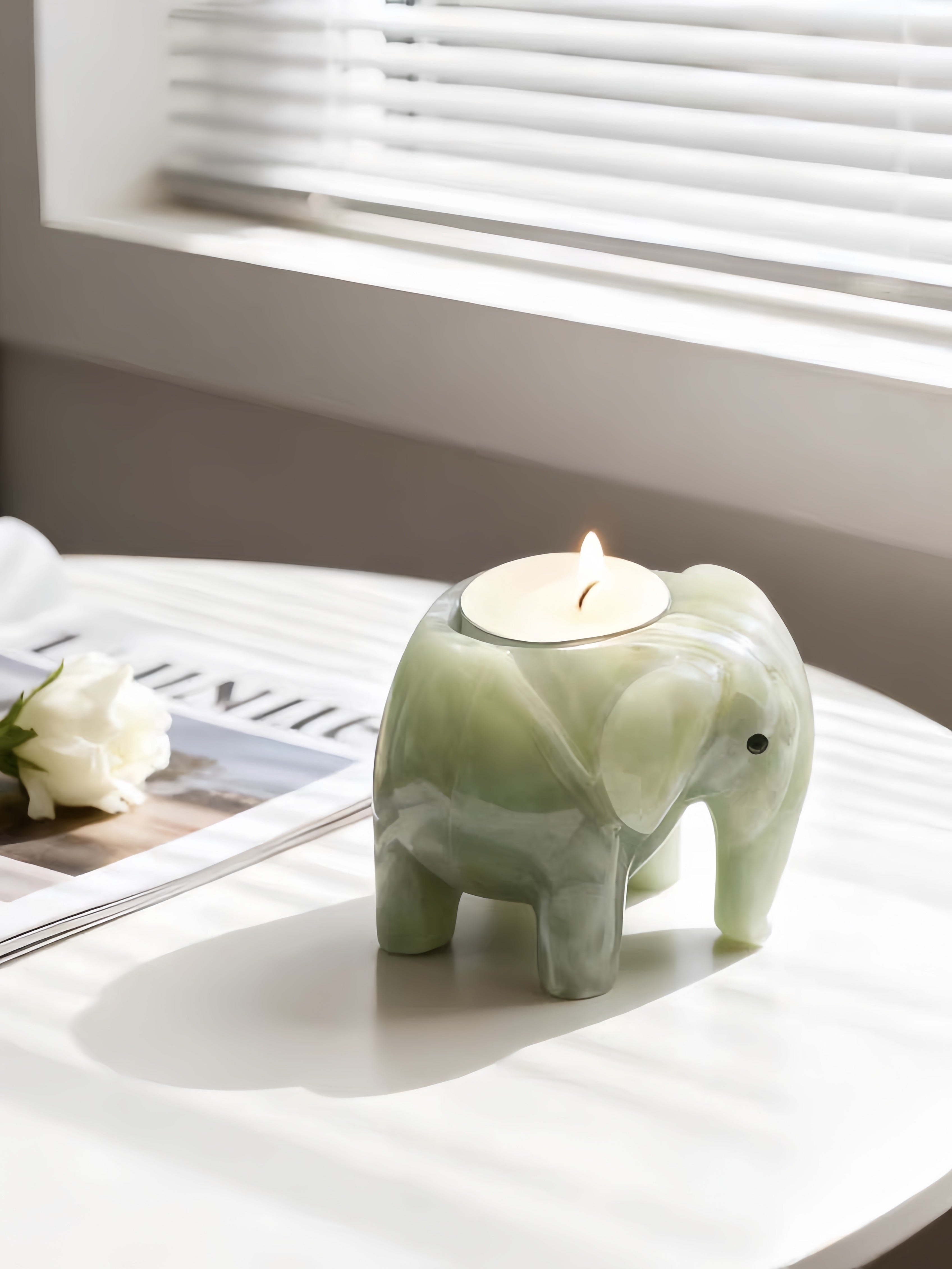 Gentle Giant 2-in-1 Incense Burner & Tealight Candle Holder – Cute Modern Stoneware Decor for Nordic & Hygge Homes