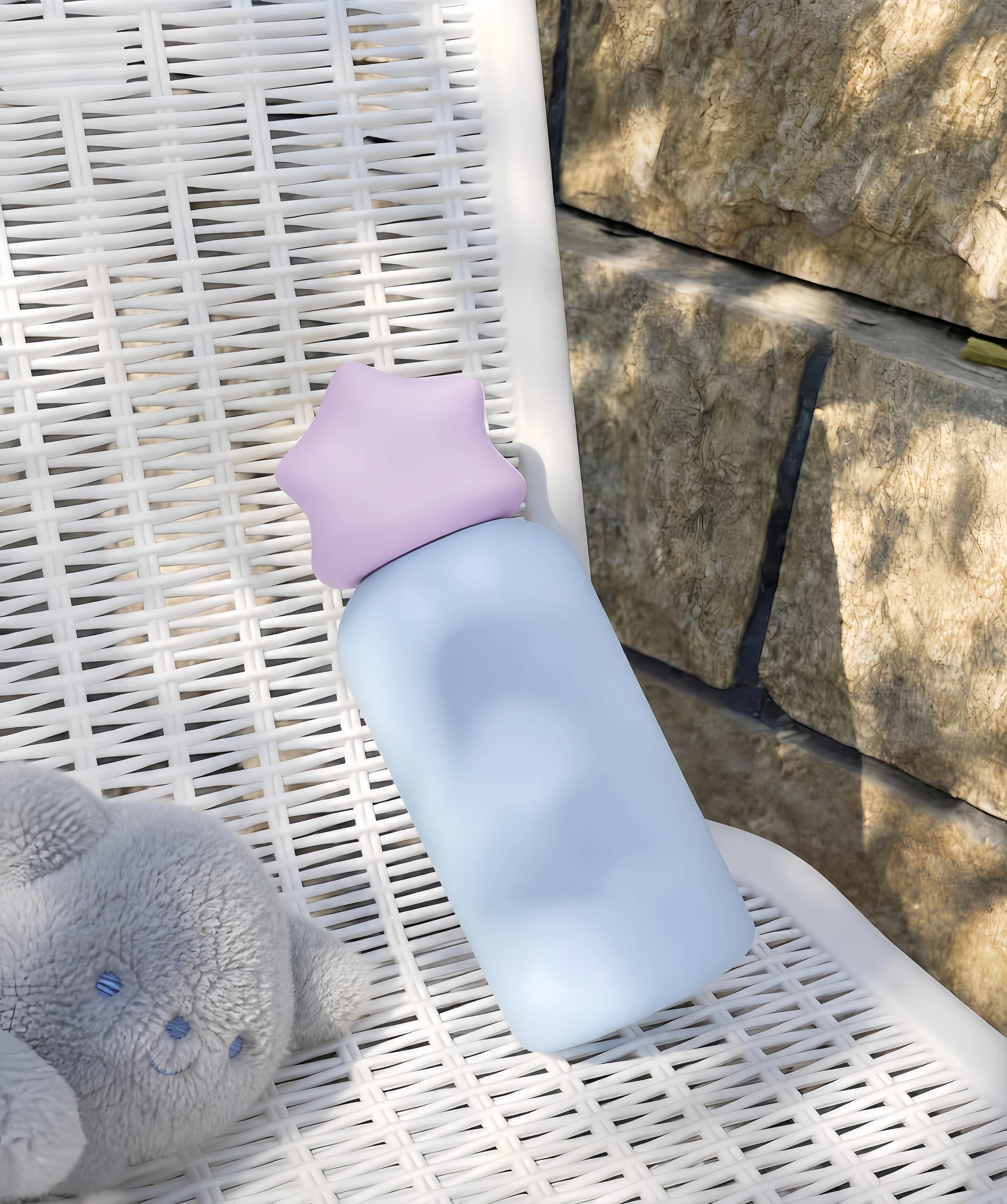 Dopamine Pastel Star Stainless Steel Thermos, Cute Compact Lightweight Vacuum Insulated Water Bottle