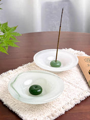 Still Pond Incense Stick Holder Burner with Ash Catcher, Zen Accent Decor for Hygge Living