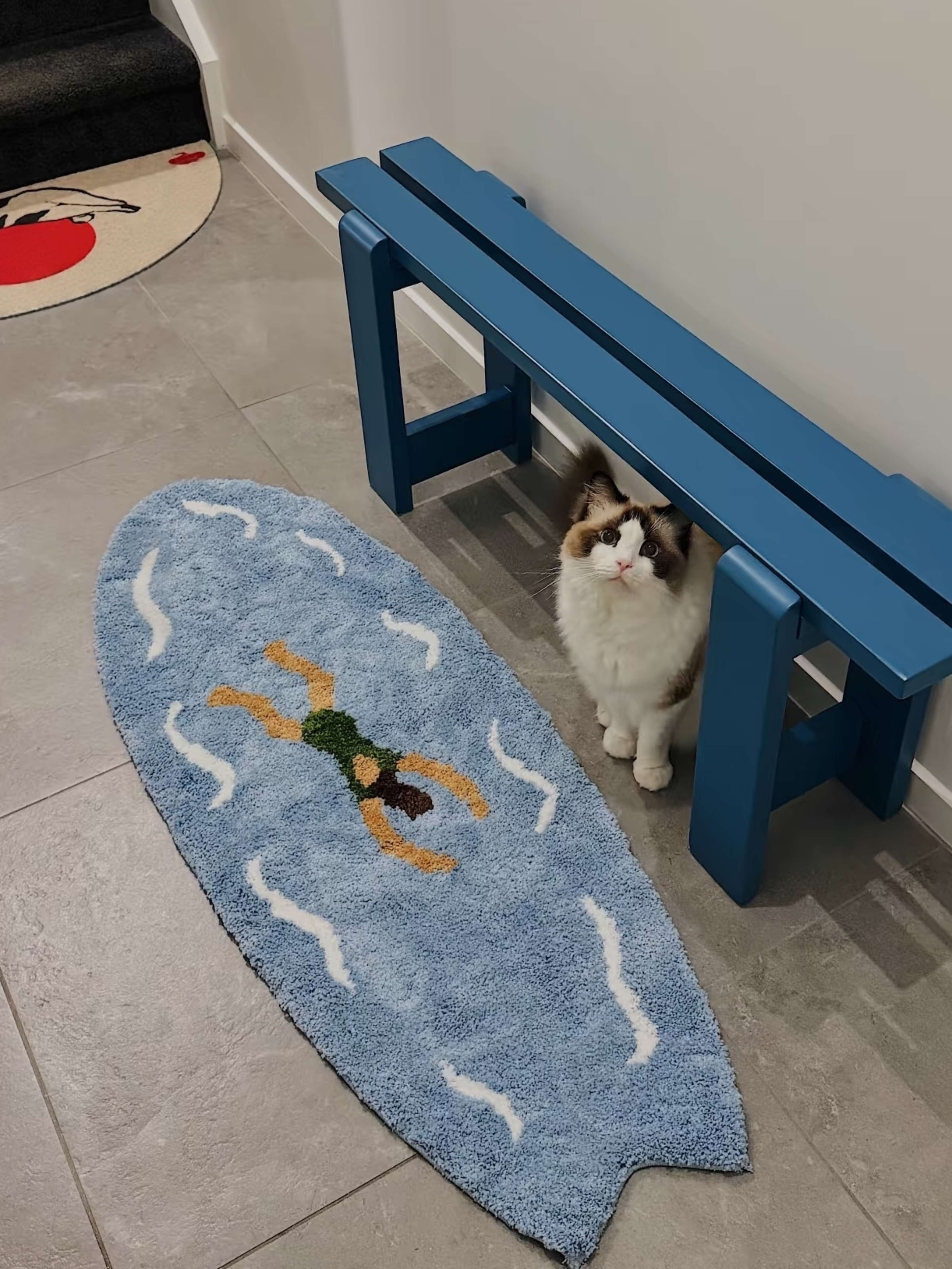 Ocean Adventure Floor Rug ,Machine-washable Soft Playful Coastal Style Accent Decorative Rug