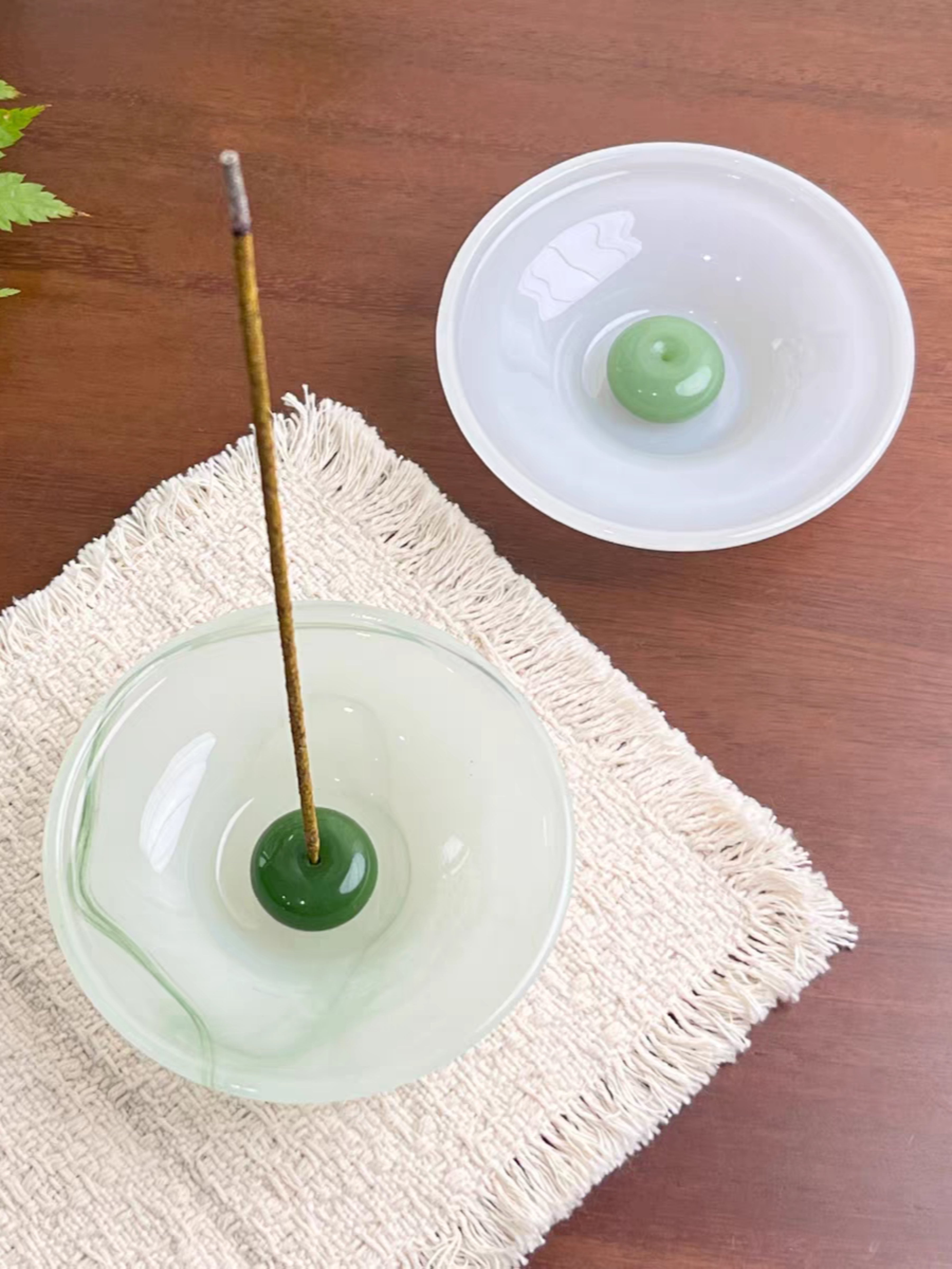 Still Pond Incense Stick Holder Burner with Ash Catcher, Zen Accent Decor for Hygge Living
