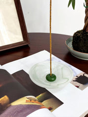 Still Pond Incense Stick Holder Burner with Ash Catcher, Zen Accent Decor for Hygge Living