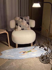 Ocean Adventure Floor Rug ,Machine-washable Soft Playful Coastal Style Accent Decorative Rug