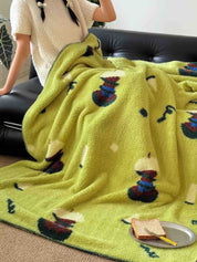 Sunny Meadow Throw Blanket, Soft Fluffy Sofa Throw for Cozy Living Room Decor