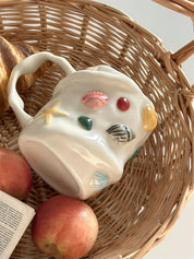 Seaside Treasures Ceramic Mug, Whimsical Coffee Tea Cup at Home or Work
