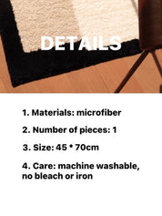 Soft Contemporary Abstract Geometric Bath Rug, Absorbent, Anti-slippery Mat