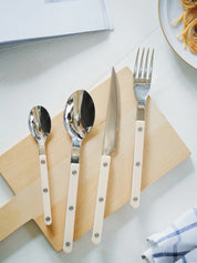 Elegant Modern Nordic Flatware Set Of 10 - Bistrot Rivet Cutlery Silverware