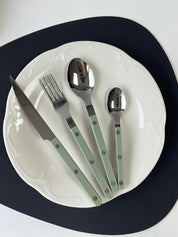 Elegant Modern Nordic Flatware Set Of 8 ( $4.9 Each ) - Bistrot Rivet Cutlery Silverware