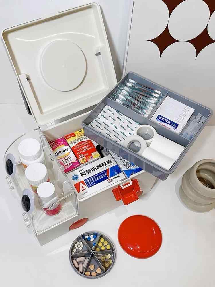 Ambulance Family First Aid Kit - Cute Medicine Lock Storage Box Organizer - Ambulance Family First Aid Kit-White - INSPECIAL HOME