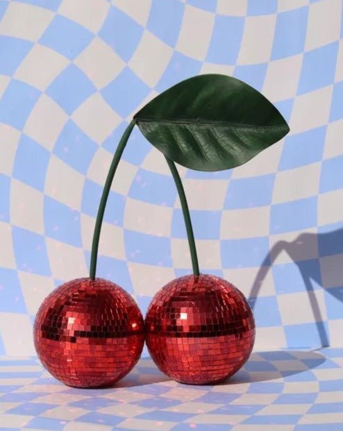 Cherry Disco Ball, Whimsical Dopamine Decor, Quirky Decorative Object - Cherry Disco Ball - INSPECIAL HOME