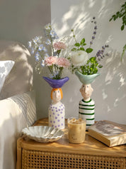Couple Ceramic Flower Vase – Cute Whimsical Decor for Eclectic Shelf & Table -Vases- Couple Flower Vase-Lil Boy - Inspecial Home