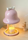 Cute Creamy Bell Candle Warmer Lamp For Large Candles - Bell Candle Warmer Lamp-Pinky Bowknot - INSPECIAL HOME
