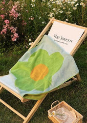 Cute Whimsical Sunflower Bath Towel - Ultra Soft & Absorbent Staple Cotton - Sunflower Bath Towel - Green Bath Towel - 140 * 70cm - INSPECIAL HOME