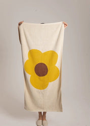 Cute Whimsical Sunflower Bath Towel - Ultra Soft & Absorbent Staple Cotton - Sunflower Bath Towel - Yellow Bath Towel - 140 * 70cm - INSPECIAL HOME