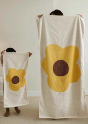 Cute Whimsical Sunflower Bath Towel - Ultra Soft & Absorbent Staple Cotton - Sunflower Bath Towel - Green Bath Towel - 140 * 70cm - INSPECIAL HOME