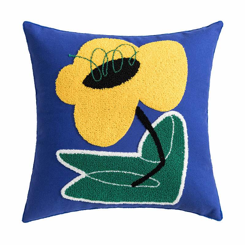 Cute Whimsical Sunflower Decorative Throw Pillow Pillowcase - Sunflower Pillowcase - B - INSPECIAL HOME