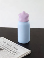 Dopamine Pastel Star Stainless Steel Thermos, Cute Compact Lightweight Vacuum Insulated Water Bottle -Thermoses- Pastel Star Thermos-Purple/Yellow - Inspecial Home