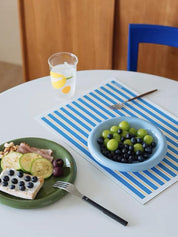 Dopamine Stripe Placemat Set Of 4 Pcs For Table Setting, Easy Cleaning - Dopamine Stripe Placemat Set - Green - Set Of 4 Pcs - INSPECIAL HOME