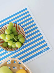 Dopamine Stripe Placemat Set Of 4 Pcs For Table Setting, Easy Cleaning - Dopamine Stripe Placemat Set - Green - Set Of 4 Pcs - INSPECIAL HOME