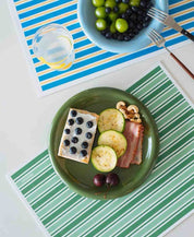 Dopamine Stripe Placemat Set Of 4 Pcs For Table Setting, Easy Cleaning - Dopamine Stripe Placemat Set - Blue - Set Of 4 Pcs - INSPECIAL HOME