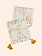 French Style Floral Table Runner - French Style Floral Table Runner - Yellow - INSPECIAL HOME