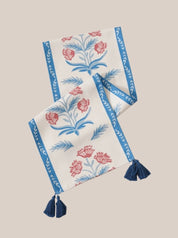 French Style Floral Table Runner - French Style Floral Table Runner - Blue - INSPECIAL HOME