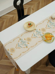 French Style Floral Table Runner - French Style Floral Table Runner - Blue - INSPECIAL HOME