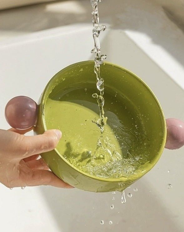 Gelato Pasta Bowl - Cute Dopamine Whimsical Ceramic Dinnerware - Gelato Pasta Bowl-Lime & Peach - INSPECIAL HOME