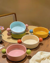 Gelato Pasta Bowl - Cute Dopamine Whimsical Ceramic Dinnerware - Gelato Pasta Bowl-Lime & Peach - INSPECIAL HOME