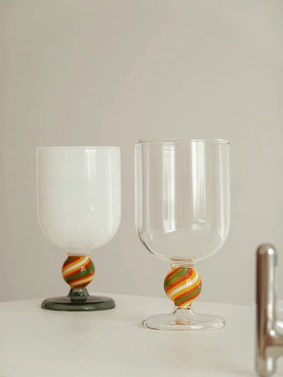 Gumballs Wine Glass Set - Eclectic Whimsical Coloured Cocktail Glasses - Stemware - Gumball Goblet Set-Smoothie-4 Pcs - INSPECIAL HOME