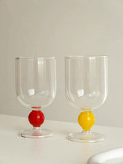 Gumballs Wine Glass Set - Eclectic Whimsical Coloured Cocktail Glasses - Stemware - Gumball Goblet Set-Smoothie-4 Pcs - INSPECIAL HOME