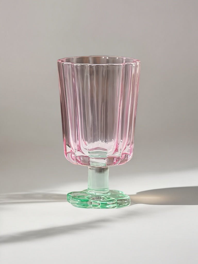 Hand Blown Petal Goblets - Cute Whimsical Colored Wine Glasses - Stemware - Petal Goblets-Sorbet - INSPECIAL HOME