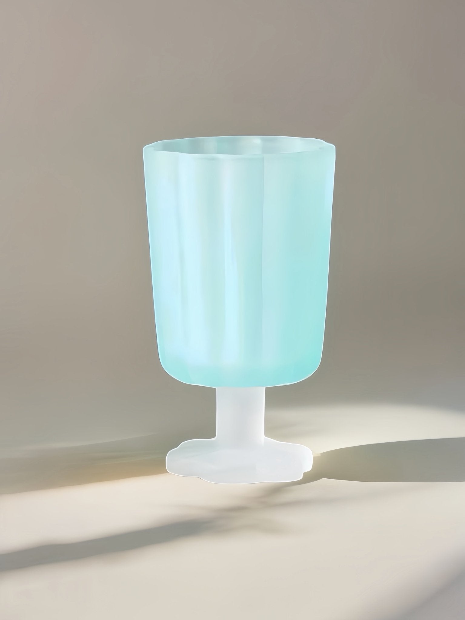 Hand Blown Petal Goblets - Cute Whimsical Colored Wine Glasses - Stemware - Petal Goblets-Blue Margarita - INSPECIAL HOME