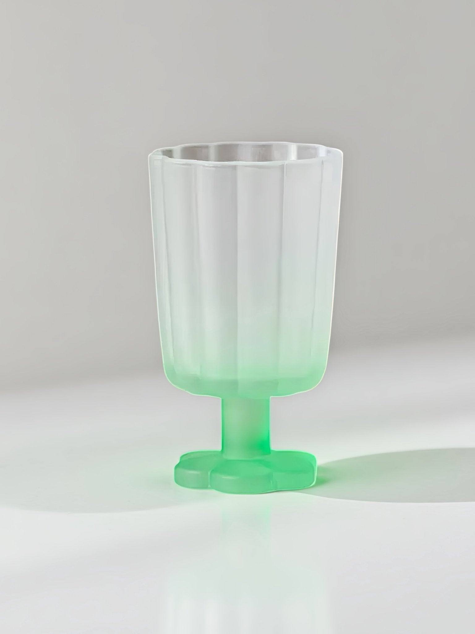 Hand Blown Petal Goblets - Cute Whimsical Colored Wine Glasses - Stemware - Petal Goblets-Mojito - INSPECIAL HOME