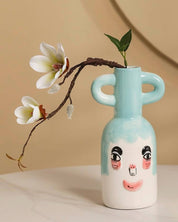 Hand - painted Whimsical Quirky Cute Dual - handle Vases - Quirky Cute Dual - handle Vases - Smiley Face - INSPECIAL HOME