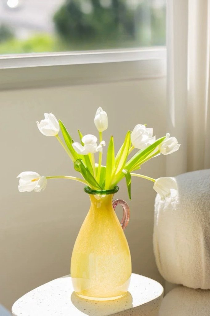 Handblown Bonbon Dopamine Bottle Vase, Whimsical Vintage