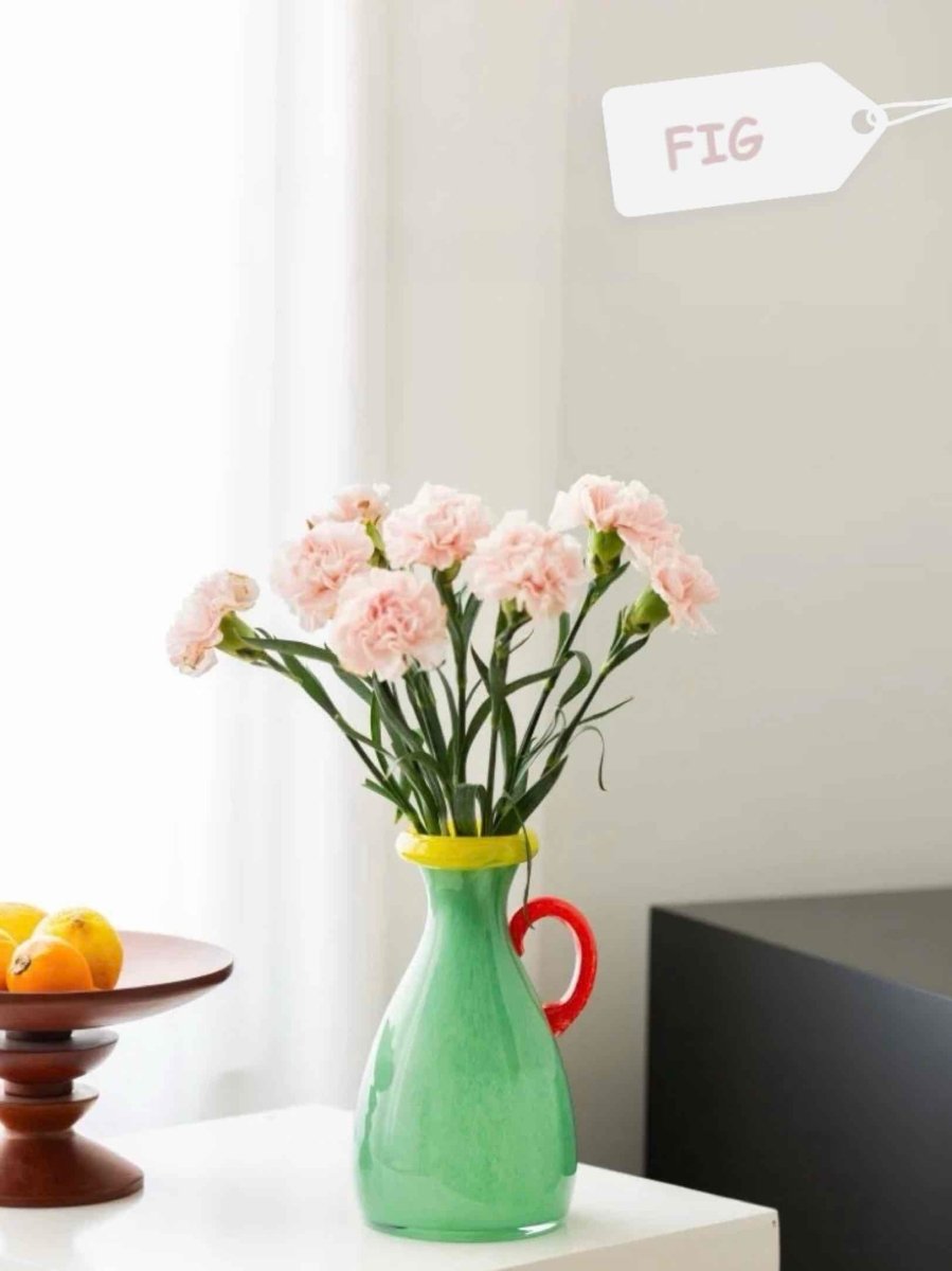Handblown Bonbon Dopamine Bottle Vase, Whimsical Vintage