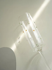 Handblown Rainbow Sprinkles Champagne Flutes Set of 2 Pcs - Whimsical Wine Glasses - Stemware - Rainbow Sprinkles Champaign Flutes Set - INSPECIAL HOME