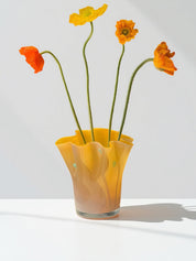 Handblown Wavy Whimsical Glass Vase - Eclectic Table Setting Centrepieces - Vases - Wavy Whimsical Glass Vase-Manly Beach - INSPECIAL HOME